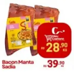 Supermercados Caetano Bacon Manta Sadia oferta