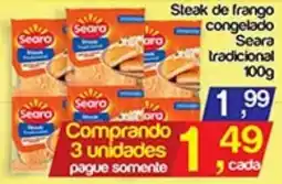 Supermercados Gricki Steak de frango congelado Seara tradicional oferta