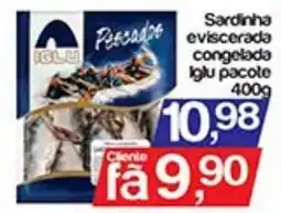 Supermercados Gricki Sardinha eviscerada congelada iglu pacote oferta