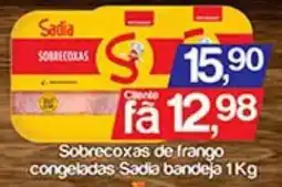 Supermercados Gricki Sobrecostas de frango congeladas Sadia bandeja oferta