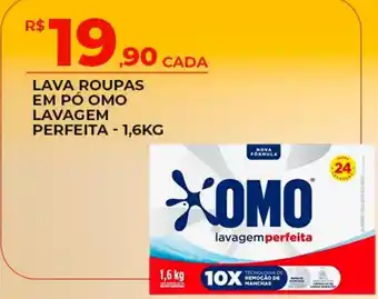 Lava roupas em pó omo lavagem perfeita