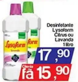 Supermercados Gricki Desinfetante Lysoform Citrus ou Lavanda oferta