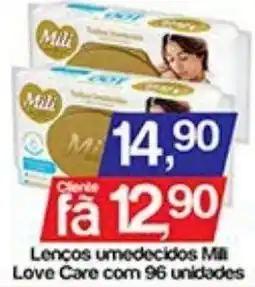 Supermercados Gricki Lenços umedecidos Mill Love Care oferta