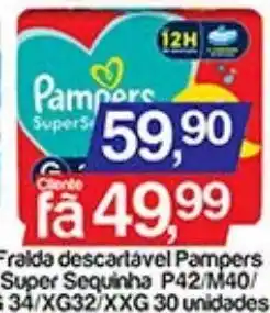 Supermercados Gricki Frada descartável Pampers Super Seca oferta