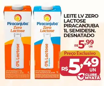 Leite lv zero lactose piracanjuba 1l semidesn. desnatado