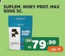 Supermercados Pague Menos Suplem. whey prot. max oferta