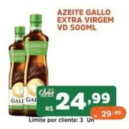 Supermercados Pague Menos Azeite gallo extra virgem oferta