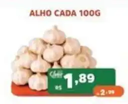 Supermercados Pague Menos alho cada 100g oferta