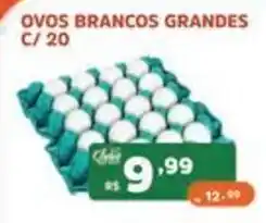 Supermercados Pague Menos ovos brancos grandes oferta