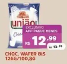 Supermercados Pague Menos Choc. wafer bis oferta