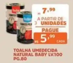 Supermercados Pague Menos Toalha umedecida natural baby lv.100 oferta