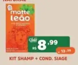 Supermercados Pague Menos kit shampoo + cond. siage oferta