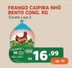 Supermercados Pague Menos Frango caipira nhô bento cong. kg oferta