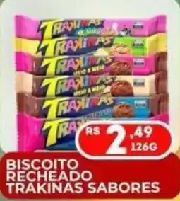 Supermercados Santo Antonio Biscoito recheado trakinhas sabores oferta