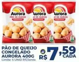 Supermercados Tridico Pão de queijo congelado aurora oferta