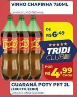 Supermercados Tridico vinho chapinha 750ml oferta