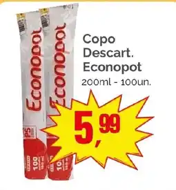 Supermercados Rena Copo Descart. Econopot oferta