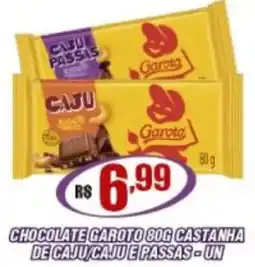 Violeta Supermercados Chocolate garoto 80g castanha de caju/caju e passas oferta