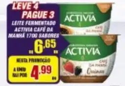 Violeta Supermercados Leite fermentado activa café da manhã 170g sabores oferta