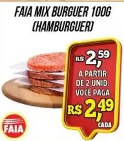 Zattão Supermercado Faia mix burguer 100g (hamburguer) oferta