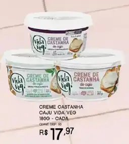 Bistek Supermercados Creme castanha caju vida veg oferta