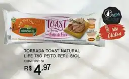 Bistek Supermercados Torrada toast natural life peito peru s/gl oferta