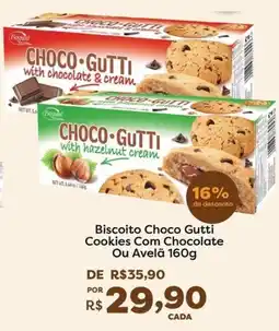 Mercadinhos São Luiz Biscoito Choco Gutti Cookies Com Chocolate Ou Avelã oferta