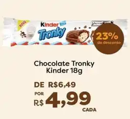 Mercadinhos São Luiz Chocolate Tronky Kinder oferta