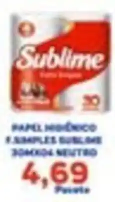 Carvalho Supermercado papel higiênico f. simples sublime 30mca neutro oferta