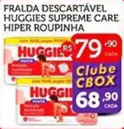 CenterBox Fralda descartável huggies supreme care hiper roupinha oferta