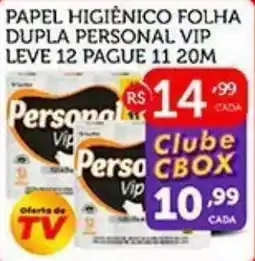 CenterBox Papel higiênico folha dupla personal vip oferta