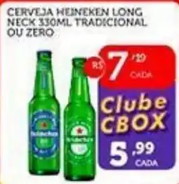 CenterBox Cerveja heineken long neck 330ml tradicional ou zero oferta