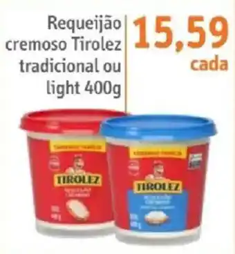 Requeijão cremoso tirolez tradicional ou light