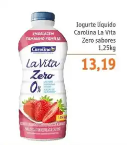 Sonda Iogurte líquido carolina la vita zero sabores oferta