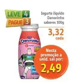 Sonda Iogurte líquido Danoninho sabores oferta