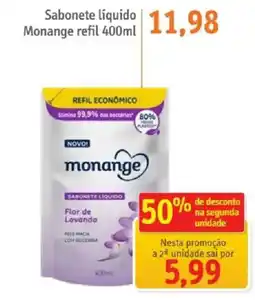 Sonda Sabonete liquido Monange refil oferta