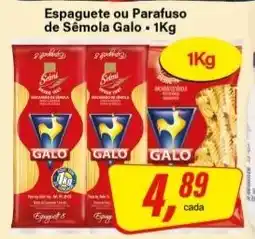 Rede Supermarket Espaguete ou Parafuso de Sêmola Galo oferta