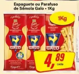 Espaguete ou Parafuso de Sêmola Galo