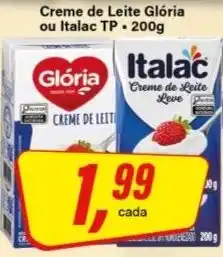 Rede Supermarket Creme de Leite Glória ou Italac TP oferta