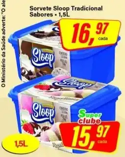 Rede Supermarket Sorvete Sloop Tradicional Sabores oferta