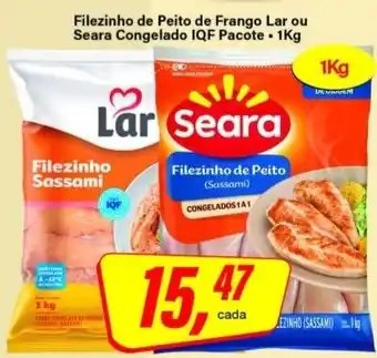 Rede Supermarket Filezinho de peito de frango lar ou seara congelado iqf pacote oferta