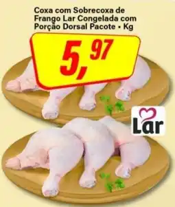 Rede Supermarket Coxa com Sobrecoxa de Frango Lar Congelada com Porção Dorsal Pacote oferta