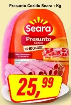 Rede Supermarket Presunto Cozido Seara oferta