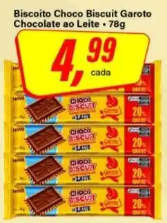 Rede Supermarket Biscoito Choco Biscuit Garoto Chocolate ao Leite oferta