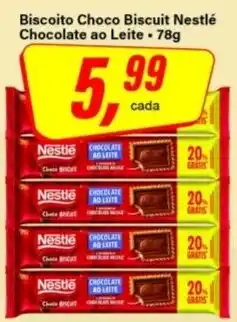 Rede Supermarket Biscoito Choco Biscuit Nestlé Chocolate ao Leite oferta