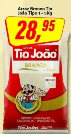 Rede Supermarket Arroz Branco Tio João Tipo 1 oferta