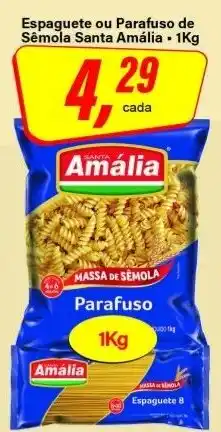 Rede Supermarket Espaguete ou Parafuso de Sêmola Santa Amália oferta