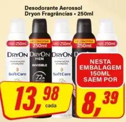 Rede Supermarket Desodorante Aerossol Dryon Fragrâncias oferta