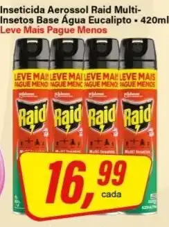 Rede Supermarket Inseticida aerosol raid multi-insetos base agua eucalipto oferta