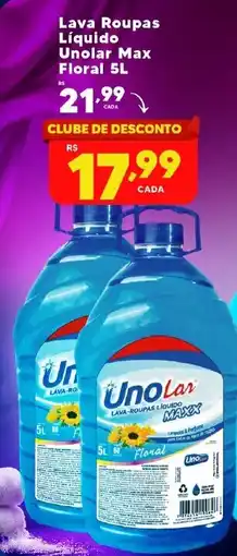 Rede uniforça Lava Roupas Líquido Unolar Max Floral oferta